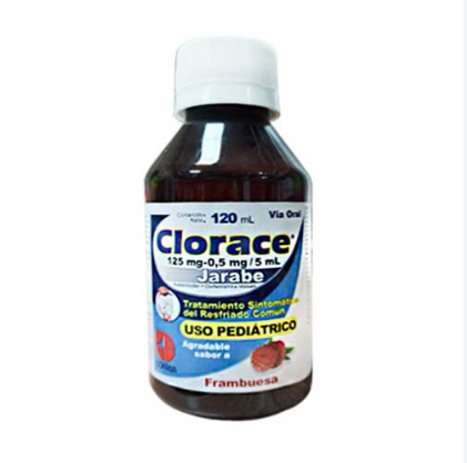 Clorace 120 Mg / 5 Ml x 120 Ml Jarabe Pediatrico | SOLOAUNCLIK