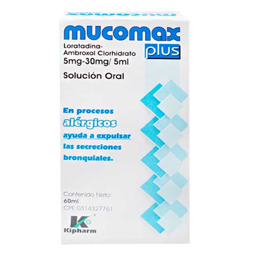 Mucomax Plus Ambroxol + Loratadina 5 Mg / 30 Mg / 5 Ml x 60 Ml Jarabe ...
